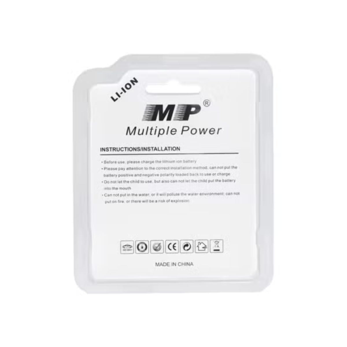 MP 18650 3800mAh Rechargeable Li-ion Battery 2-Pack