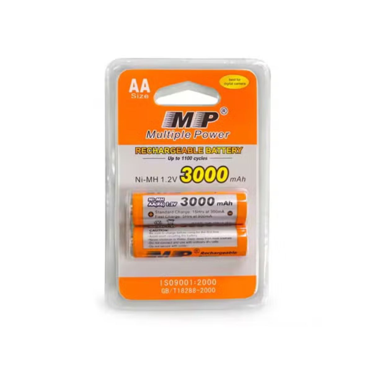 MP AA 3000mAh 1.2V Rechargeable Ni-MH Battery 2-Pack