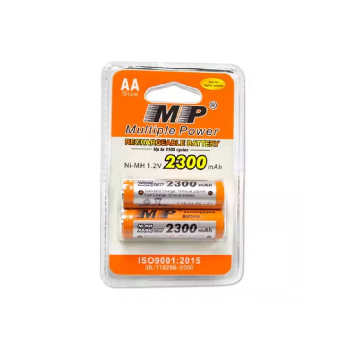 MP AA 2300mAh 1.2V Rechargeable Ni-MH Battery 2-Pack