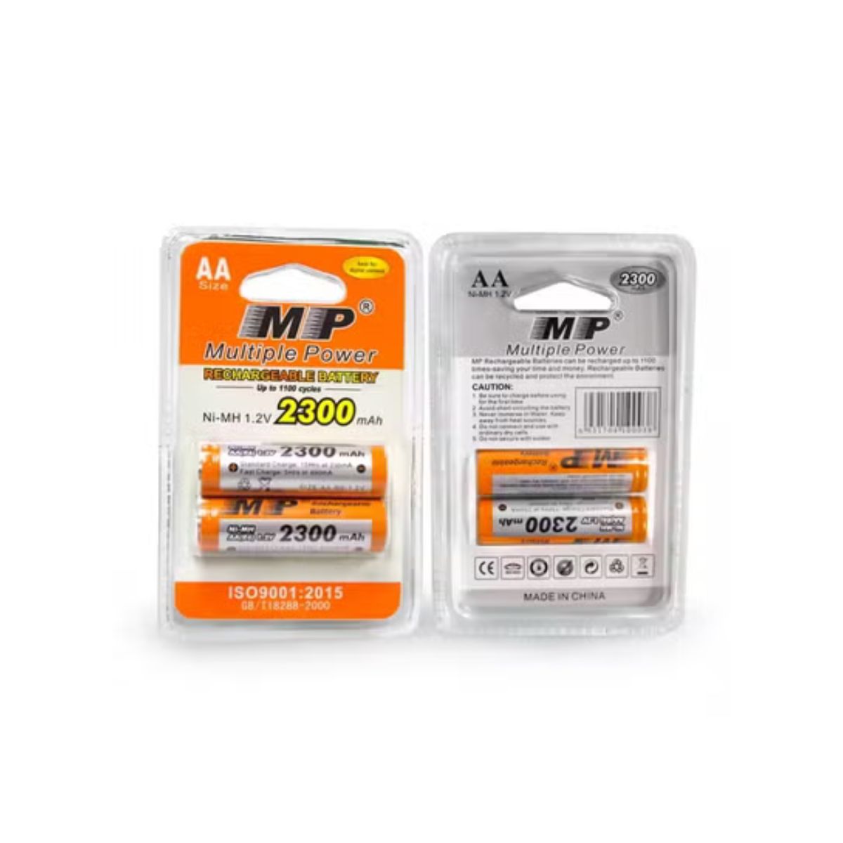 MP AA 2300mAh 1.2V Rechargeable Ni-MH Battery 2-Pack