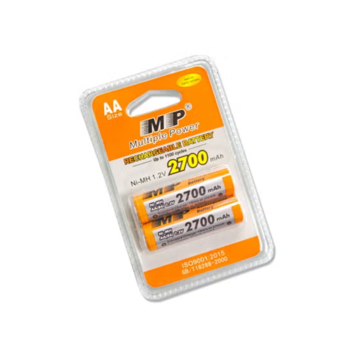 MP AA 2700mAh 1.2V Rechargeable Ni-MH Battery 2-Pack