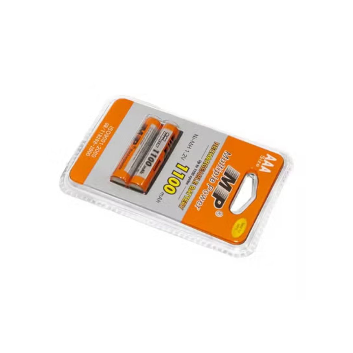 MP AAA 1.2V 1100mAh Rechargeable Ni-MH Battery 2-Pack