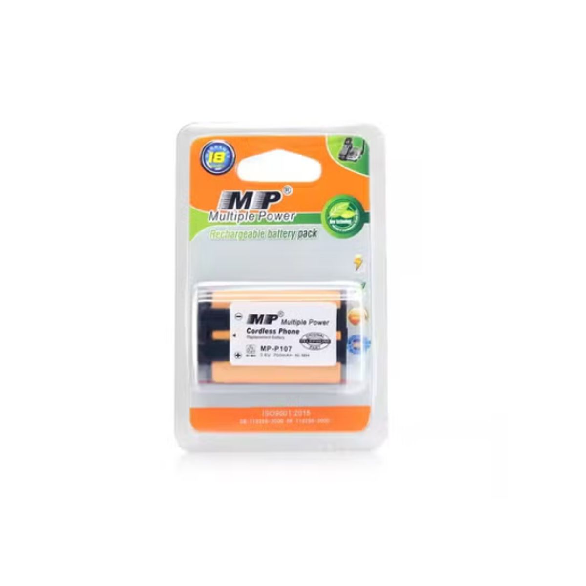 107 3.6V 800mAh Ni-MH Rechargeable Battery Pack for Cordless Phones