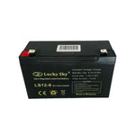 Lucky Sky 6V 12Ah Sealed Lead Acid Battery – Rechargeable Backup Power