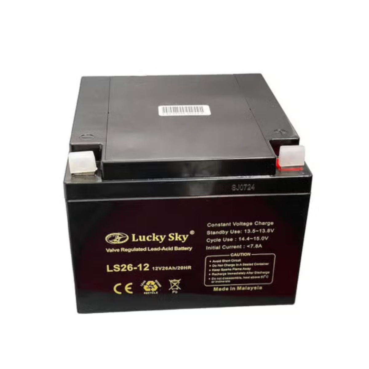 Lucky Sky 12V 26Ah Sealed Lead Acid Battery – UPS & Solar Backup Power