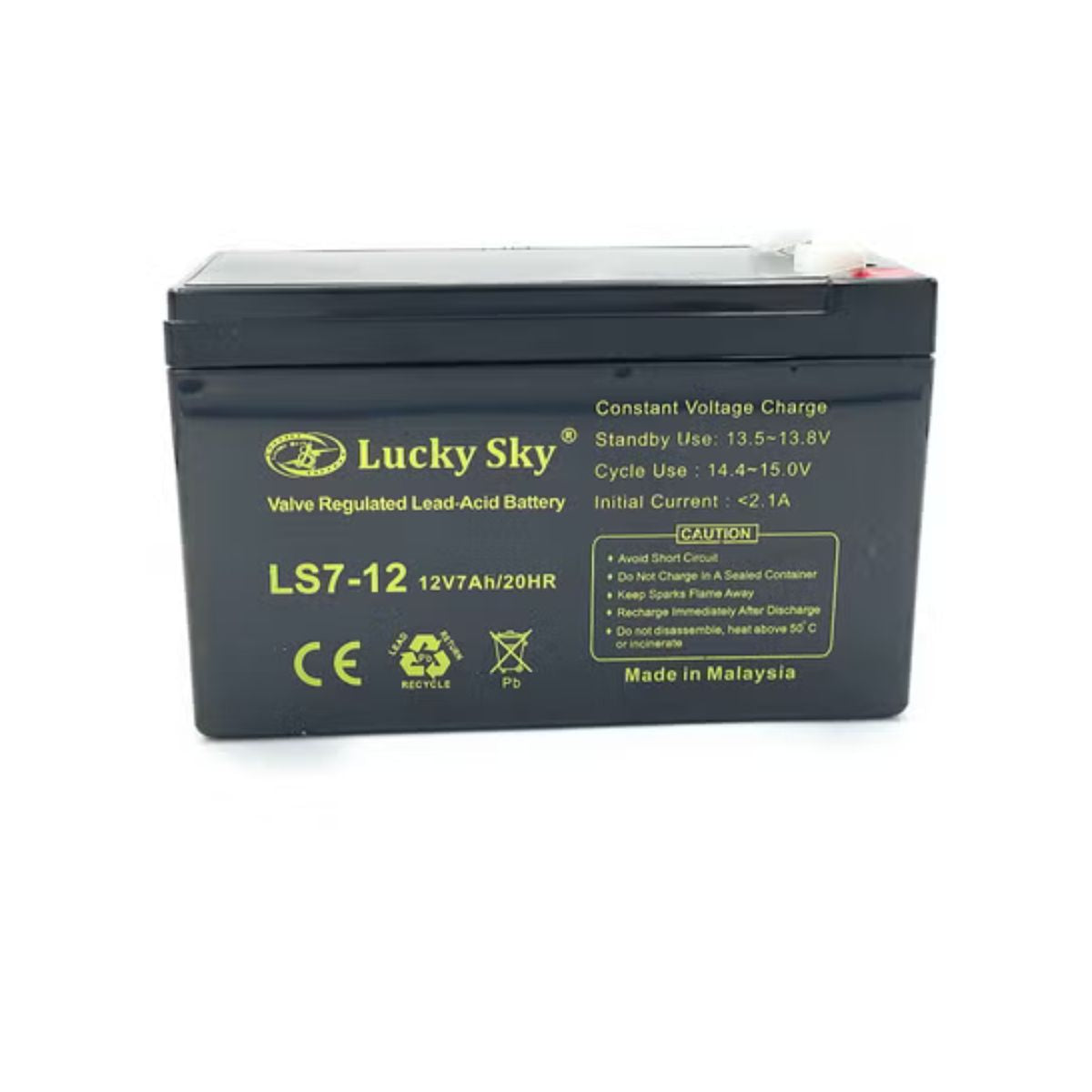 Lucky Sky 12V 7Ah Sealed Lead Acid Battery – UPS & CCTV Backup Power