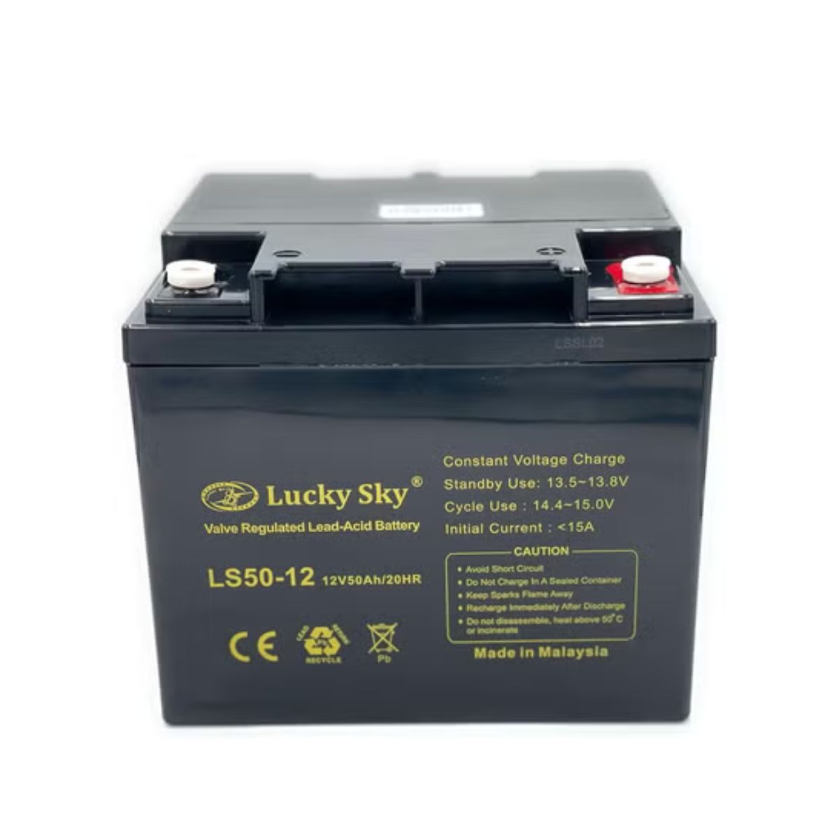 Lucky Sky 12V 50Ah Sealed Lead Acid Battery – Inverter & Solar Backup Power