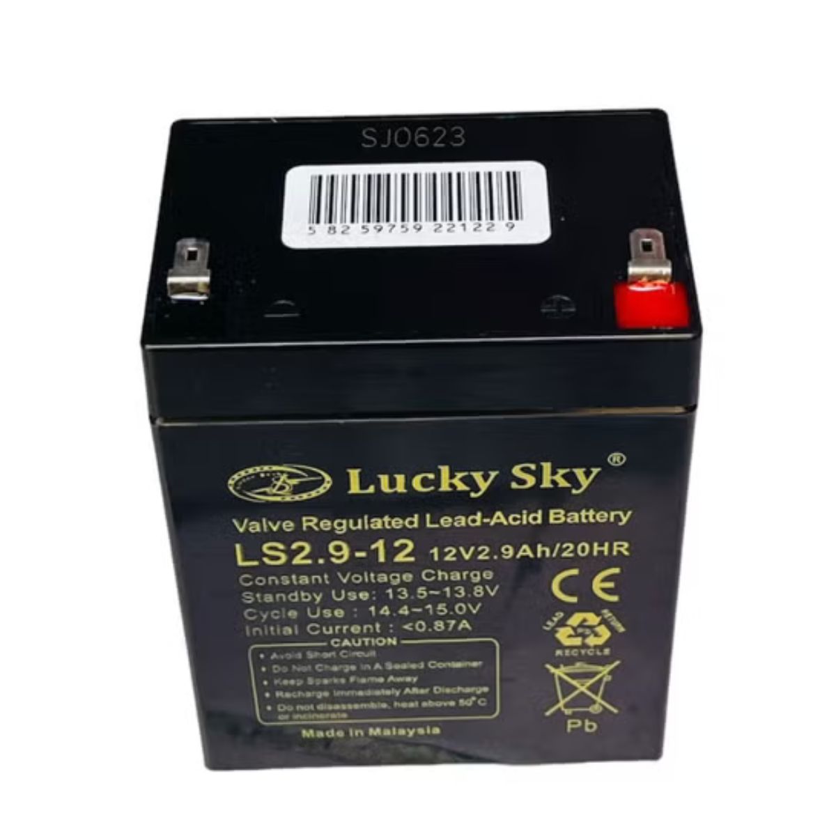 Lucky Sky 12V 2.9Ah Sealed Lead Acid Battery – Alarm, Router & Emergency Backup