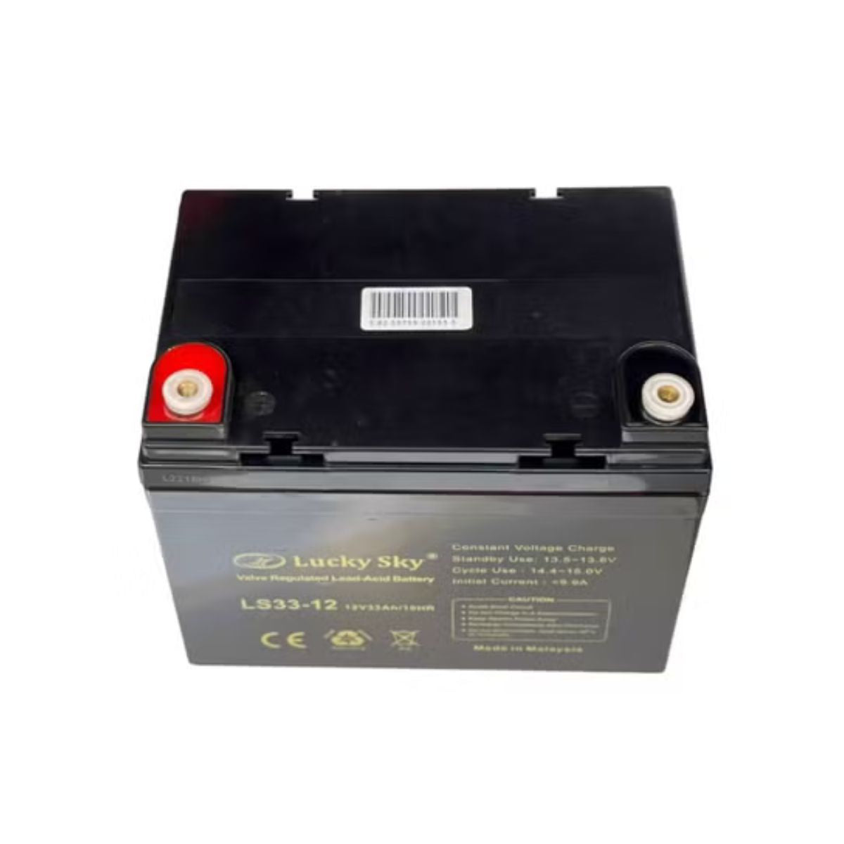 Lucky Sky 12V 33Ah Sealed Lead Acid Battery – Inverter, UPS & Solar Backup