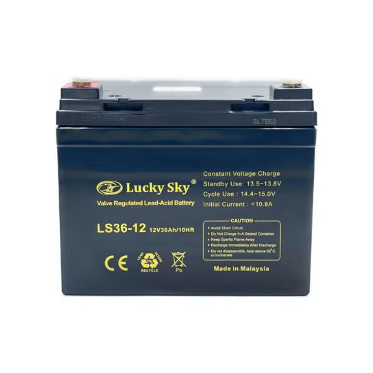 Lucky Sky 12V 36Ah Sealed Lead Acid Battery – Inverter, CCTV & Solar Backup