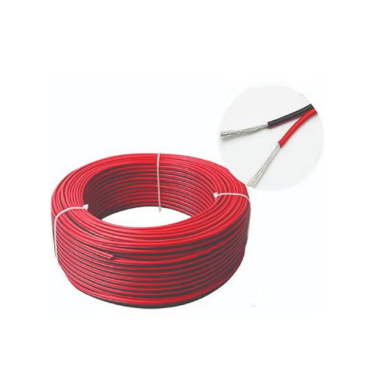 Lucky Sky 22AWG 2-Core LED Cable – 100m Roll Red & Black Tinned Copper Wire for 12V LED Strips, CCTV & Car Lighting