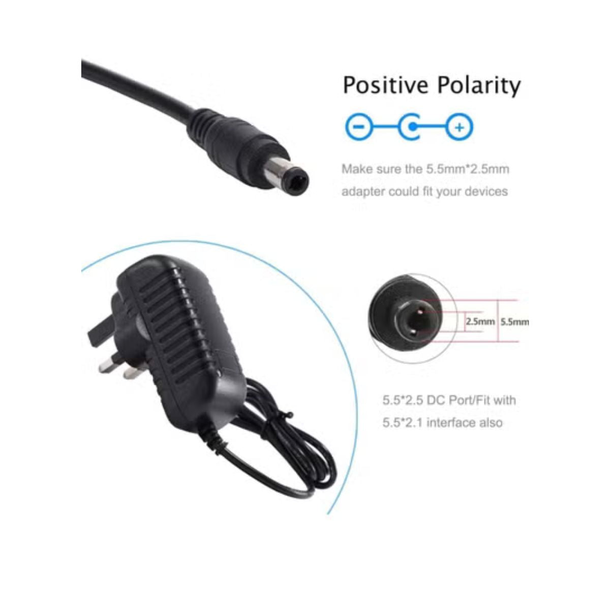 24V DC Power Adapter Direct Wall Plug (1A–2A) – 24 Volt Regulated Power Supply for POS, Printers & Electronics
