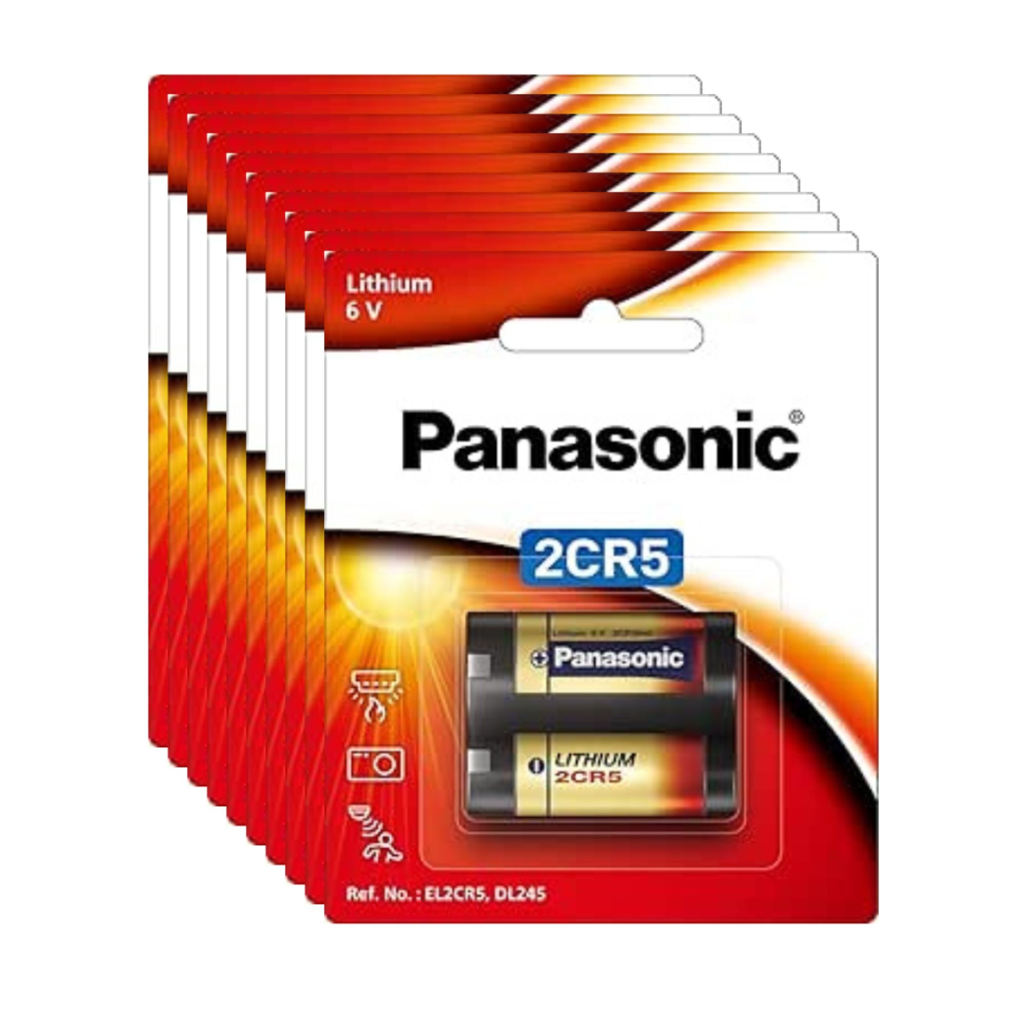 Panasonic 2CR5 6V Lithium Battery – Camera Battery Pack of 10