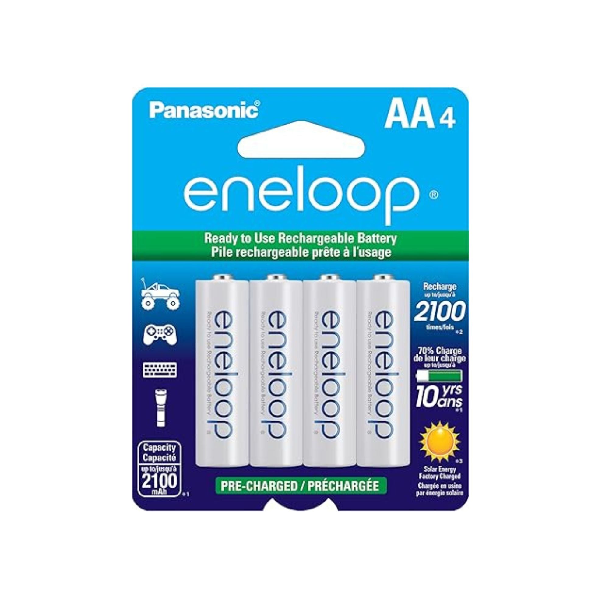 Panasonic Eneloop AA Ni-MH Rechargeable Batteries – Pack of 4