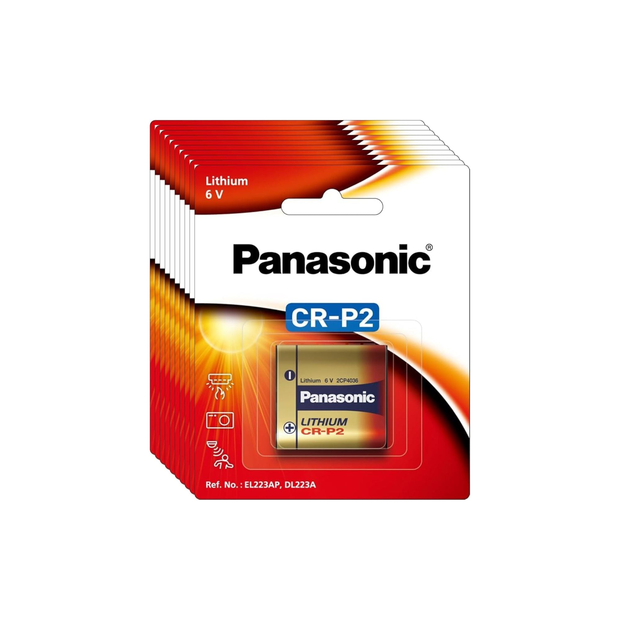Panasonic CR-P2 6V Lithium Battery – High Performance Camera Battery Pack of 10