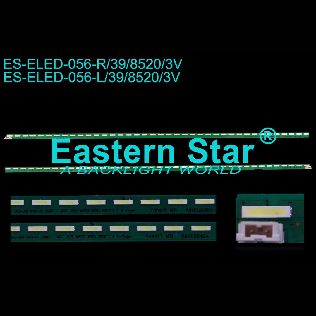 43 Inch LED TV Backlight Strip Replacement for LG – 39 LED 468mm L/R Type (ELED-056)