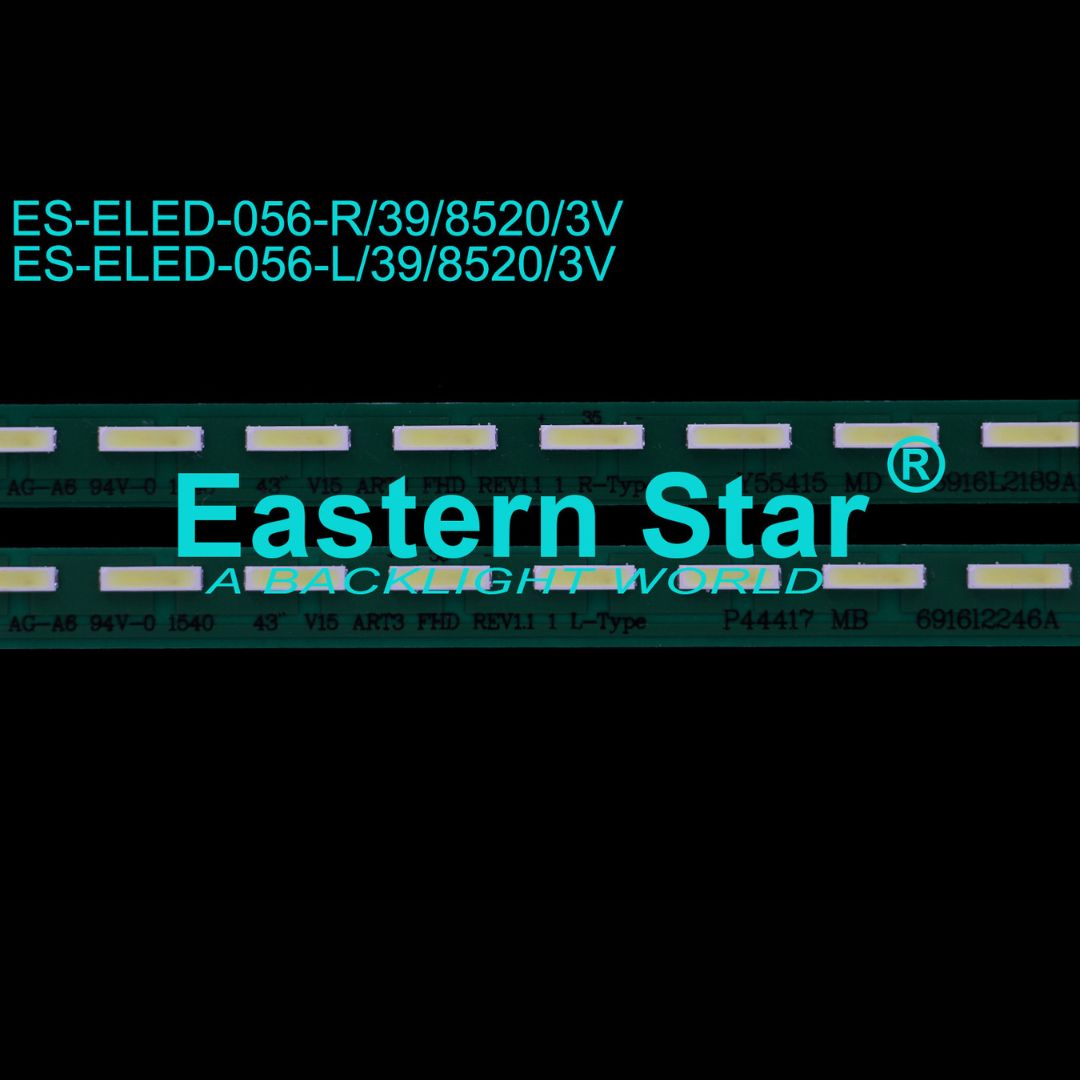 43 Inch LED TV Backlight Strip Replacement for LG – 39 LED 468mm L/R Type (ELED-056)