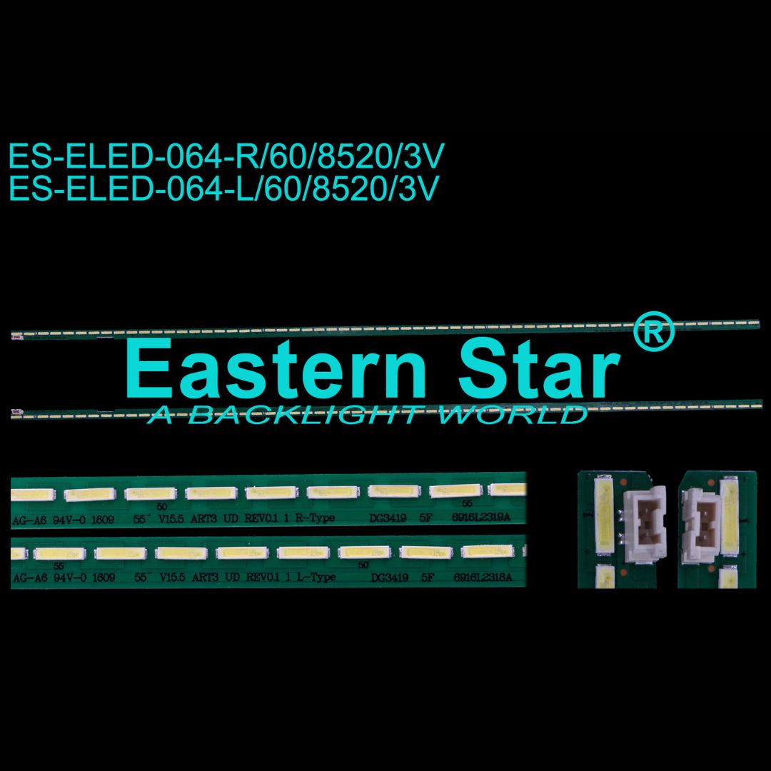 55 Inch LED TV Backlight Strip Replacement for LG – 60 LED 602mm L/R Type (ELED-064)