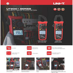 UNI-T UT203+ Digital Clamp Meter 600A AC Current Voltage Resistance Continuity Tester