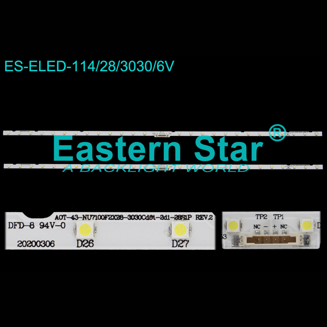 43 Inch LED TV Backlight Strip Replacement for Samsung – 28 LED 462mm (ELED-114)