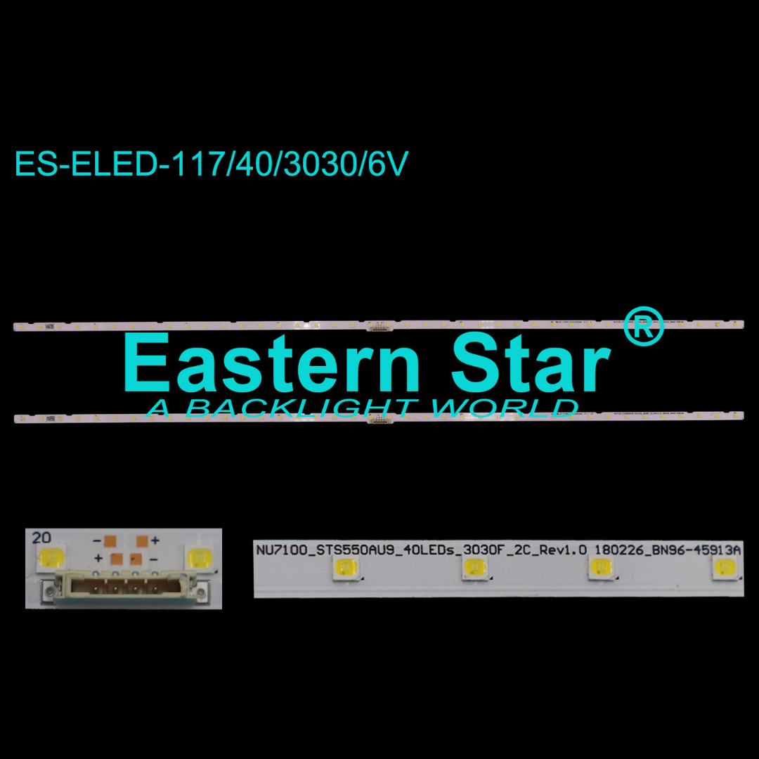 55 Inch LED TV Backlight Strip Replacement for Samsung – 40 LED 597mm (ELED-117)