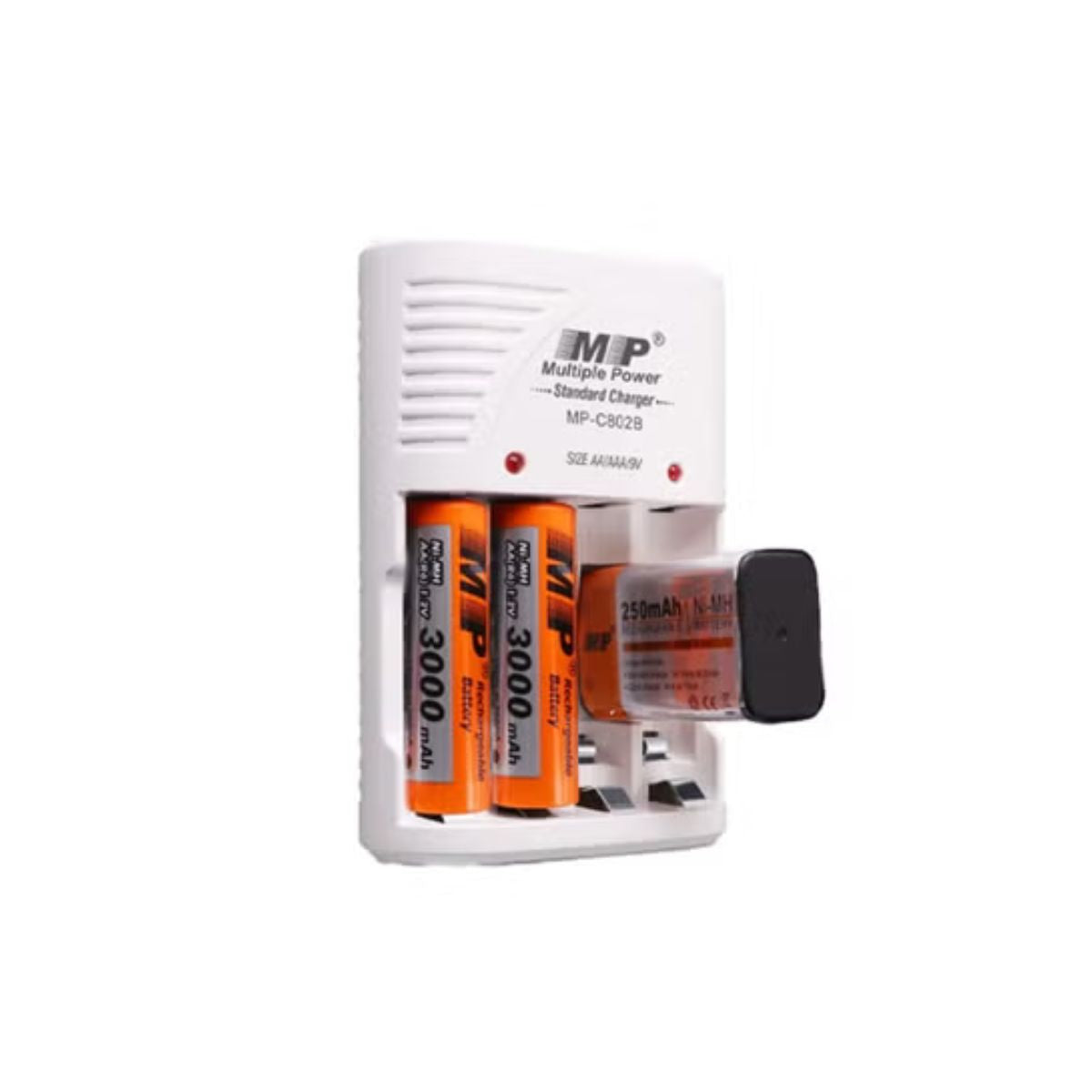 MP 802B Rechargeable Battery Charger for AA, AAA & 9V Ni-MH Batteries