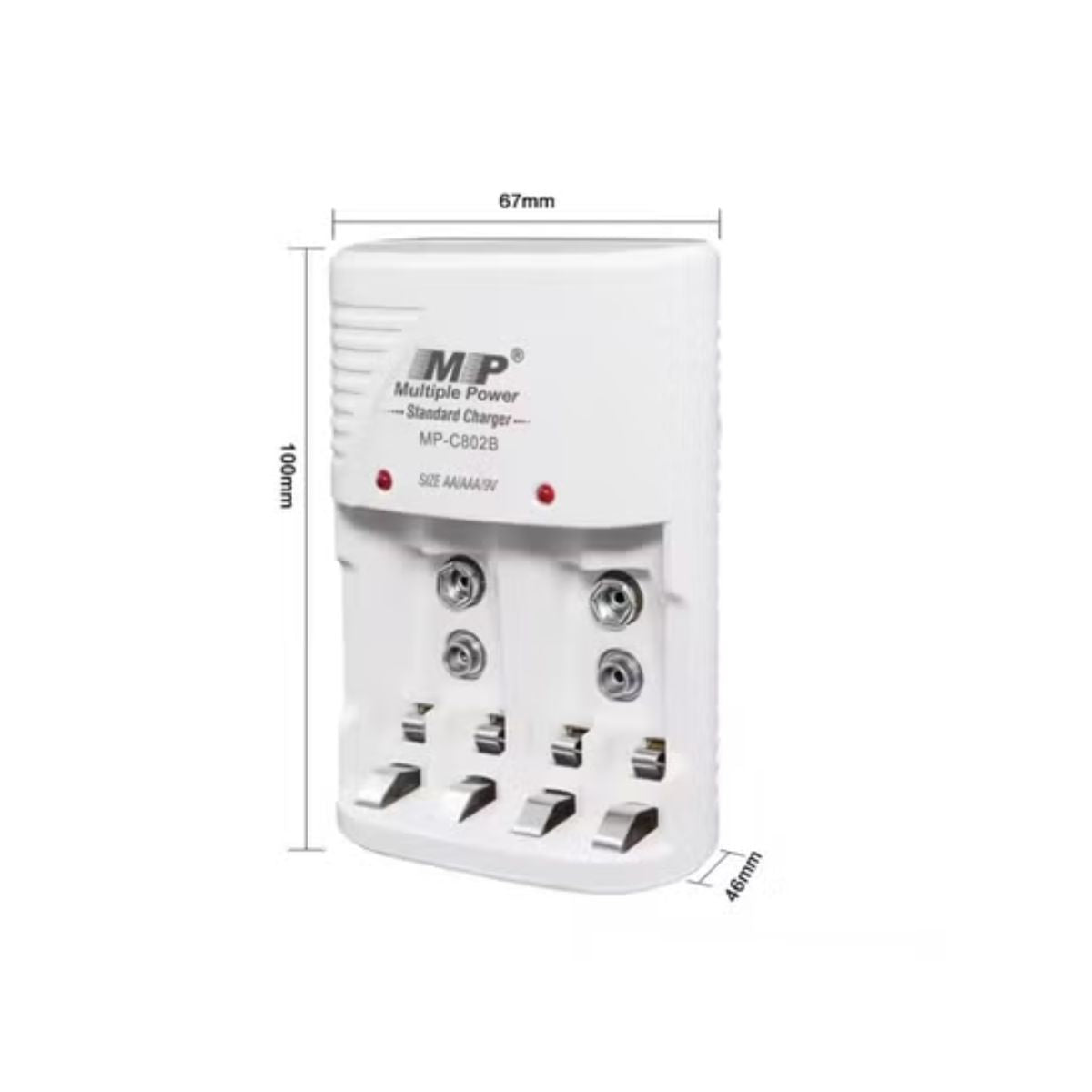MP 802B Rechargeable Battery Charger for AA, AAA & 9V Ni-MH Batteries