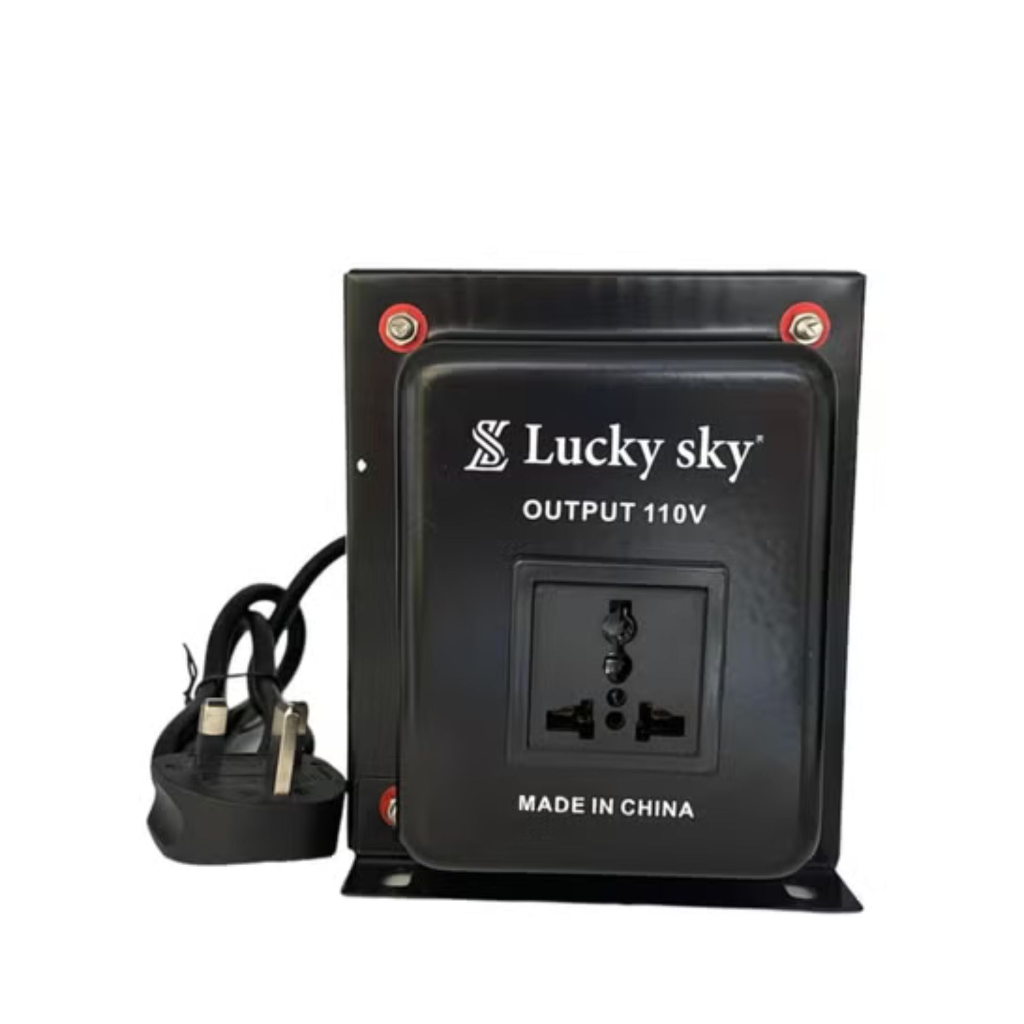 Lucky Sky 2000W Step Down Voltage Converter – 220V to 110V Transformer with UK 3-Pin Socket