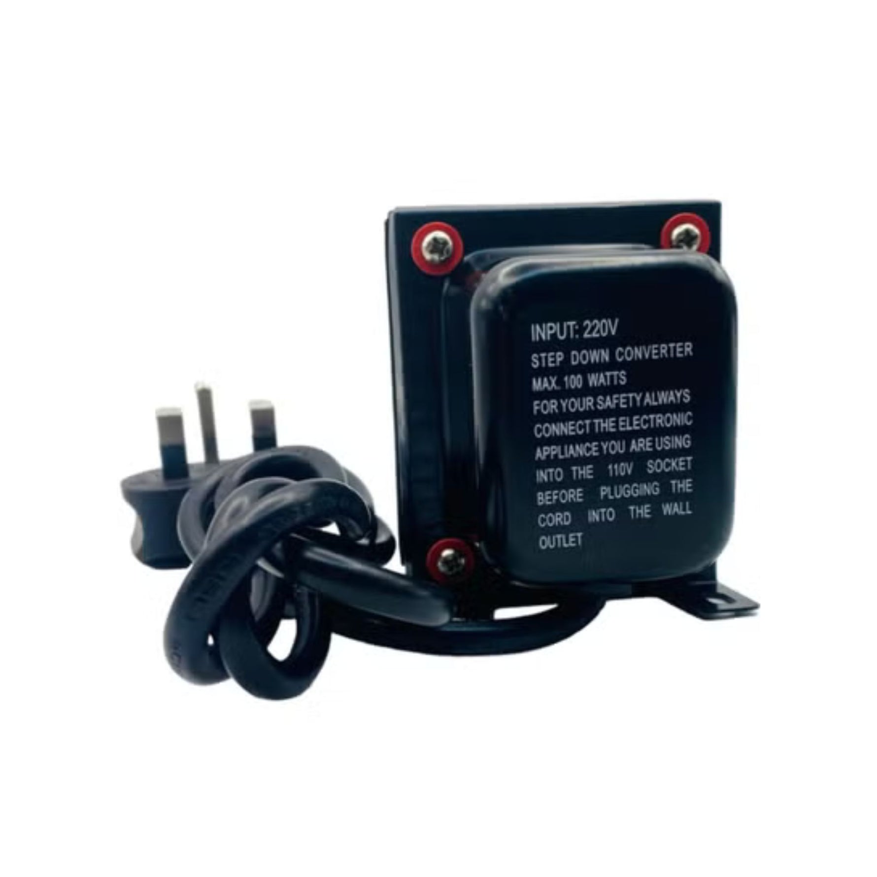 Lucky Sky 100W Step Down Voltage Converter – 220V to 110V Transformer with UK 3-Pin Socket